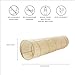 3 Sprouts Kids Play Tunnel Pop Up Collapsible Tunnels with Recycled Fabric Fun Crawling Tunnel for Toddler Baby Children to Crawl Through Gross Motor Toy for Indoor Play Beige - Image 4