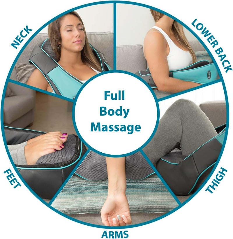 InvoSpa Shiatsu Neck and Back Massager with Heat - Deep Kneading Pillow for Massage - Electric Full Body Massager - Image 4