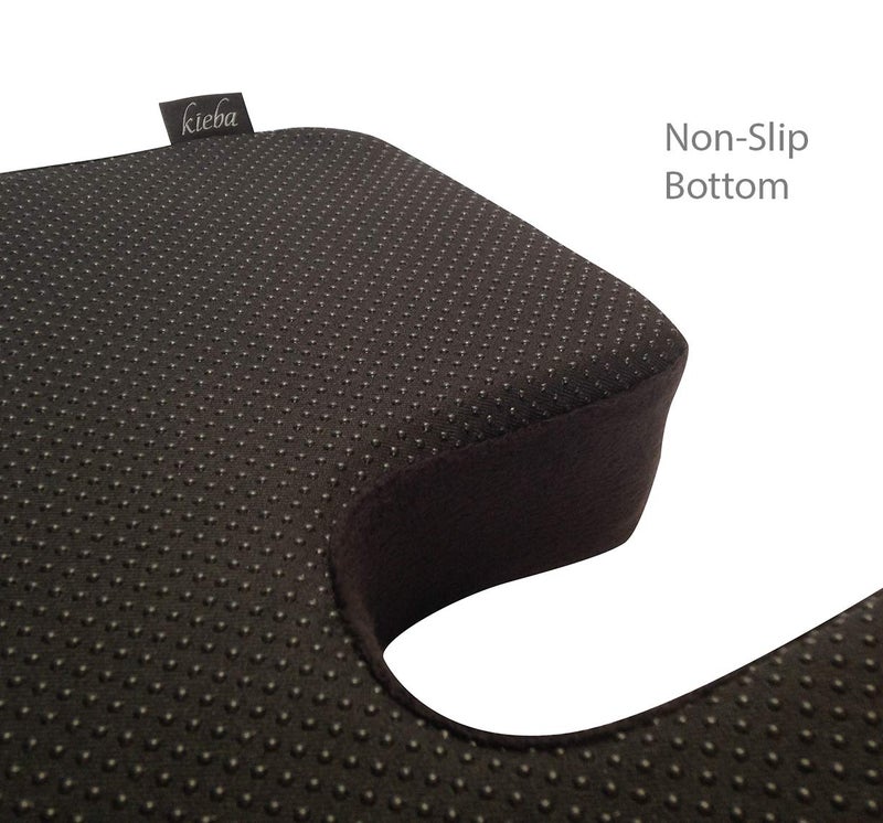Kieba Coccyx Seat Cushion, Cool Gel Memory Foam Large Orthopedic Tailbone Pillow for Sciatica, Back, and Tailbone Pain (Black) - Image 3