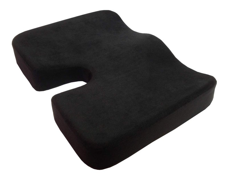 Kieba Coccyx Seat Cushion, Cool Gel Memory Foam Large Orthopedic Tailbone Pillow for Sciatica, Back, and Tailbone Pain (Black) - Image 2