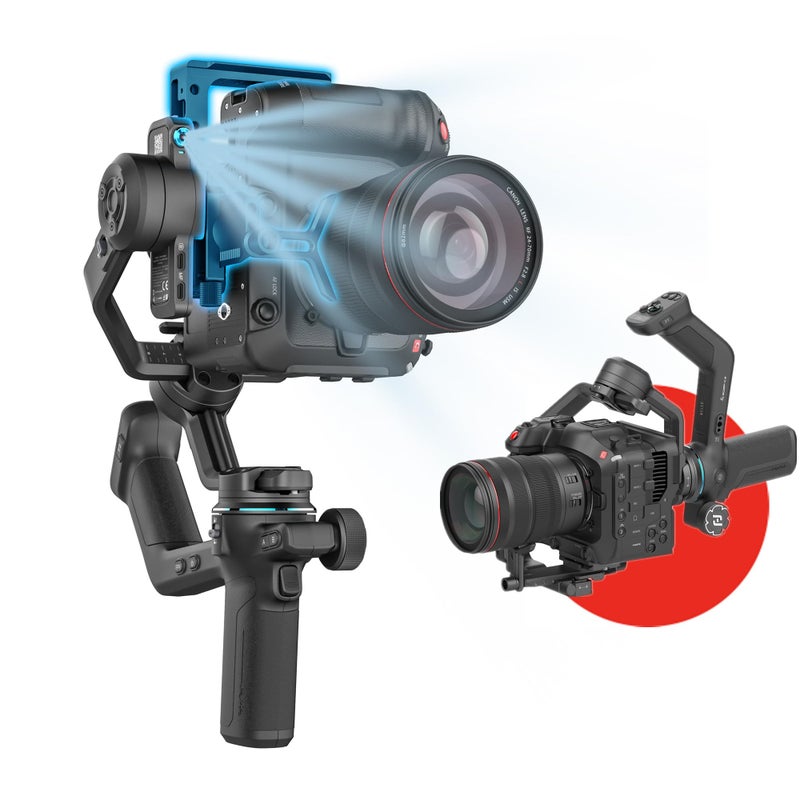 FeiyuTech SCORPC2 Professional Camera Gimbal Stabilizer Builtin AI FaceObject Tracking 35kg772lbs Load Native Vertical Video for YouTube TikTok for Sony A7 Canon EOS R Nikon Z Mirrorless - Image 2