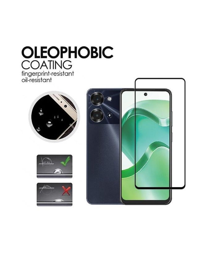 Generic Glass Screen Protector For itel P40 Plus- Black