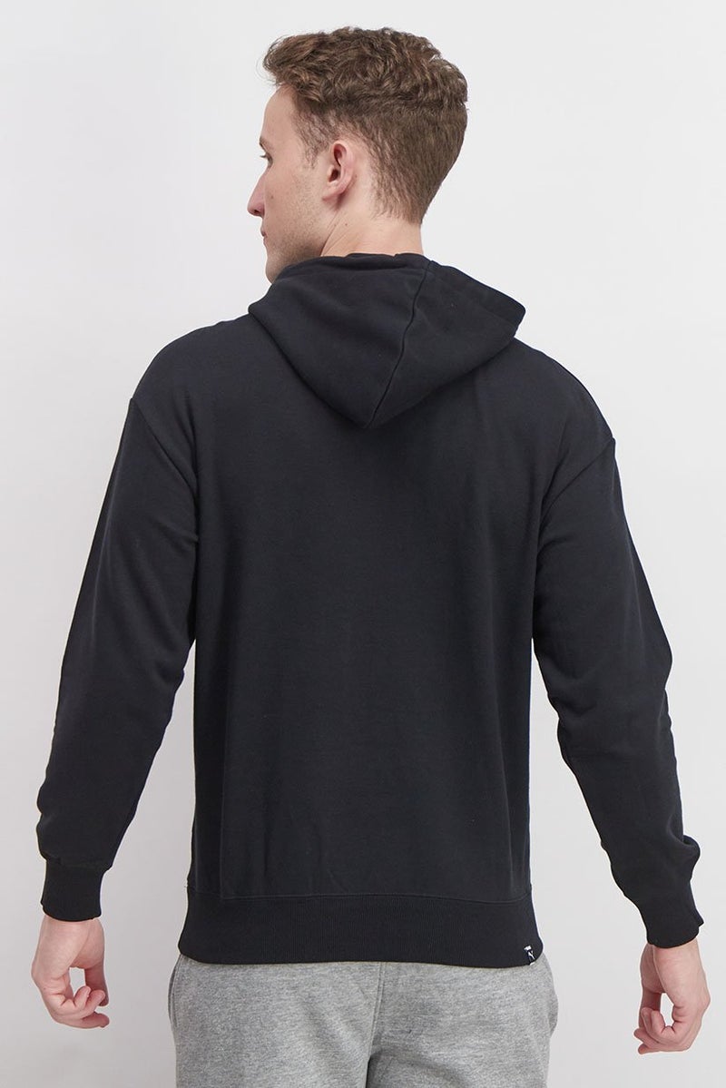 PUMA Men Regular Fit Hooded Sweatshirt, Black  - Image 3
