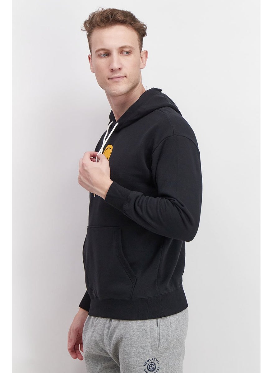 Men Regular Fit Hooded Sweatshirt, Black - pzsku/Z5E55862A5342135A97FBZ/45/_/1740495463/c697cde1-7770-4832-807a-57ec08c86586