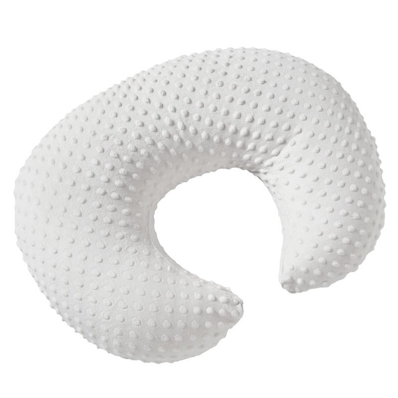 Aullar Pillowcase for Nursing Pillow and Positioner for Breastfeeding and Bottle Feeding, Propping Baby, Tummy Time, Baby Sitting Support, Awake-Time Support, Pillow Cover Only (White) - Image 1