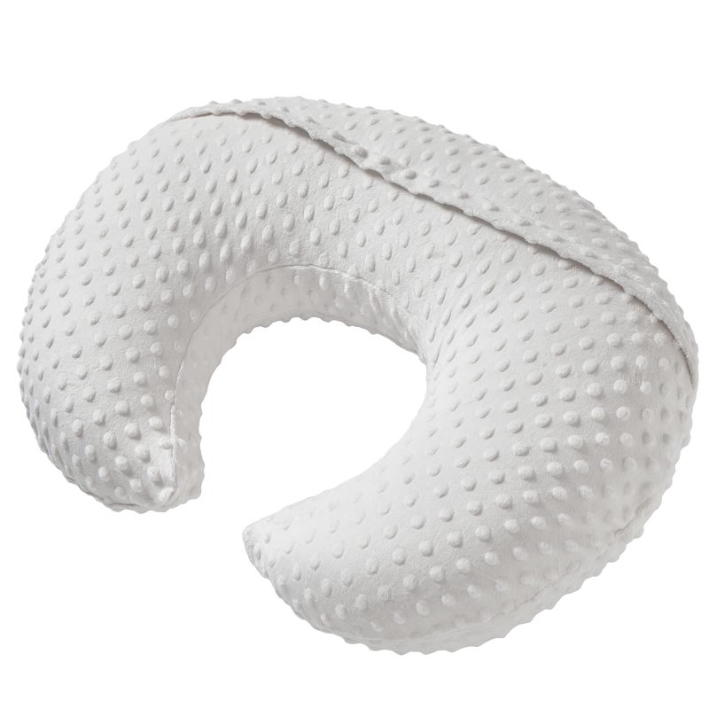 Aullar Pillowcase for Nursing Pillow and Positioner for Breastfeeding and Bottle Feeding, Propping Baby, Tummy Time, Baby Sitting Support, Awake-Time Support, Pillow Cover Only (White) - Image 2