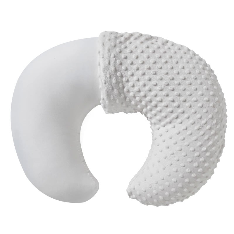 Aullar Pillowcase for Nursing Pillow and Positioner for Breastfeeding and Bottle Feeding, Propping Baby, Tummy Time, Baby Sitting Support, Awake-Time Support, Pillow Cover Only (White) - Image 4
