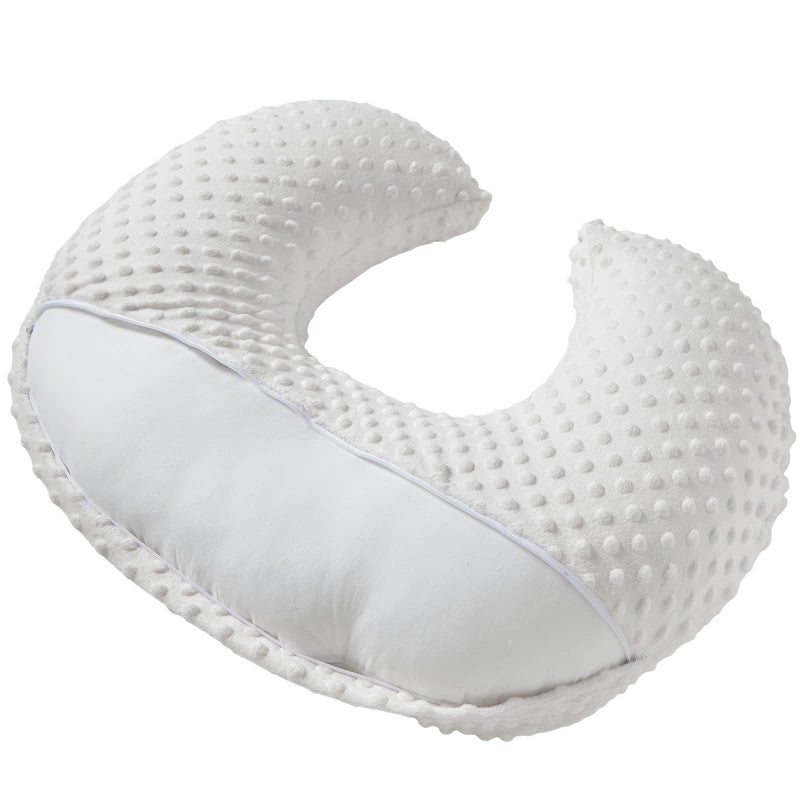 Aullar Pillowcase for Nursing Pillow and Positioner for Breastfeeding and Bottle Feeding, Propping Baby, Tummy Time, Baby Sitting Support, Awake-Time Support, Pillow Cover Only (White) - Image 3