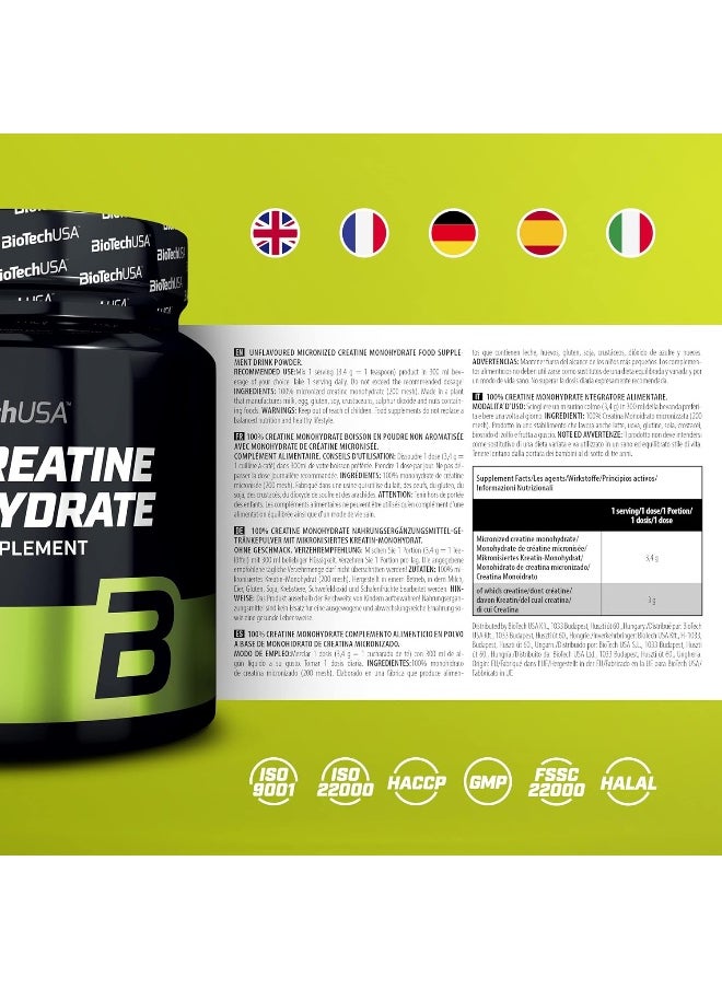 BioTechUSA BioTechUSA 100% Creatine Monohydrate, Creatin Monohydrate Pharmaceutical Grade Powder No Added Flavour, 300g  - Image 4