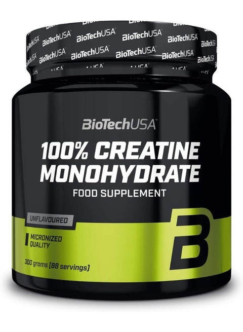 BioTechUSA 100% Creatine Monohydrate, Creatin Monohydrate Pharmaceutical Grade Powder No Added Flavour, 300g