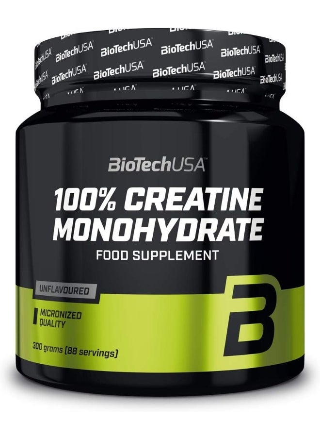 BioTechUSA BioTechUSA 100% Creatine Monohydrate, Creatin Monohydrate Pharmaceutical Grade Powder No Added Flavour, 300g  - Image 1