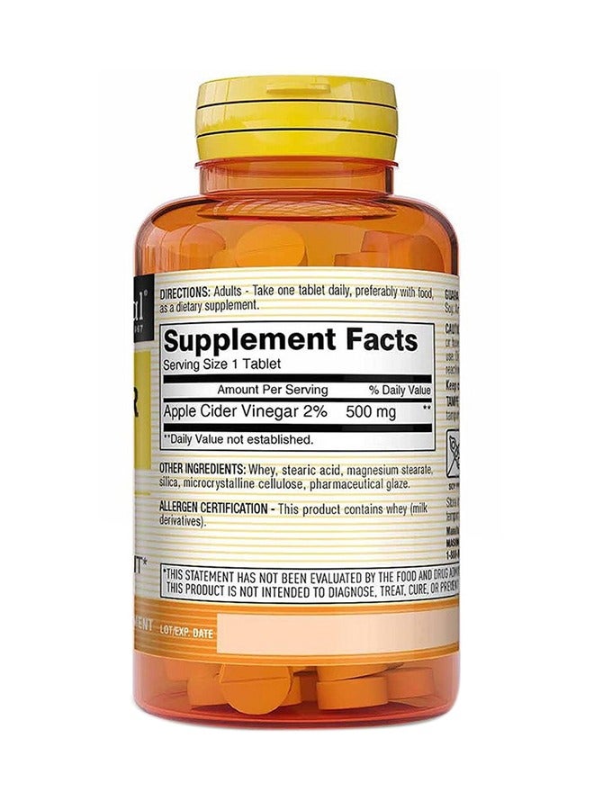 Mason Natural Extra Strength Apple Cider Vinegar - 100 Tablets - Image 3