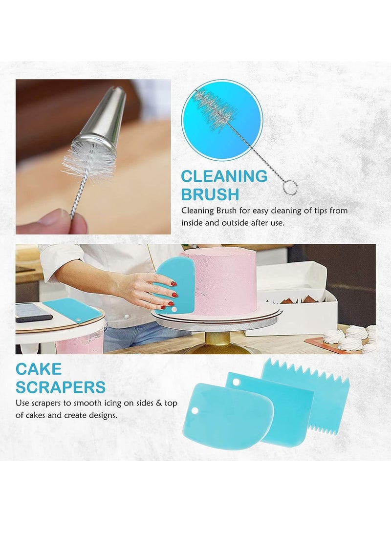 Bluejw 232-Piece Cake Baking Set 4 7 9 inch Cake Baking Tray Cake Cup Bread Hamburger Mold Flower Mouth - Image 2