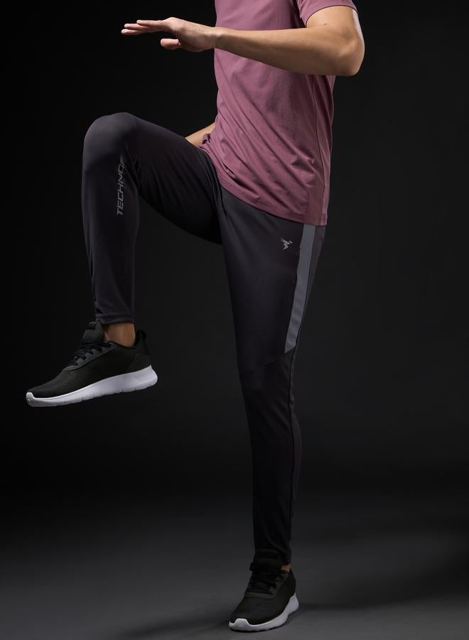 Technosport Men Contrast Side Panel Slim Fit Track Pants - Image 1