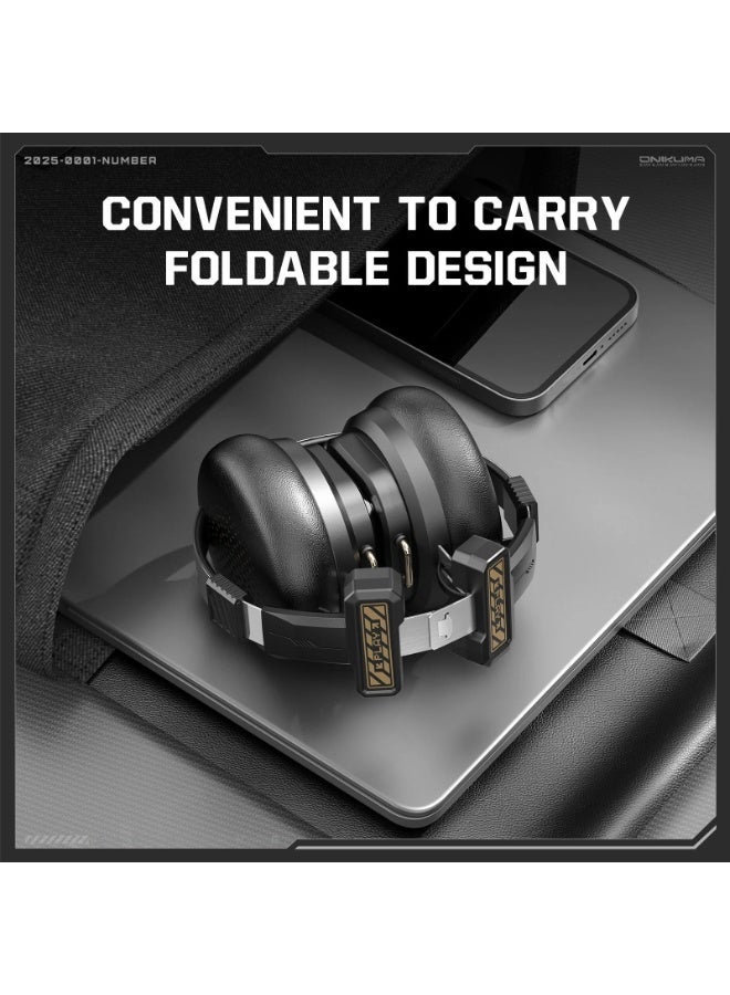 Onikuma GT803 Gaming Wireless Bluetooth Headset – Powerful Sound, 50H Battery, Clear Microphone – Black - Image 5