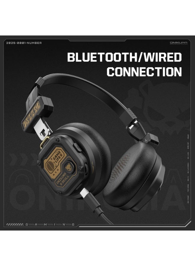 Onikuma GT803 Gaming Wireless Bluetooth Headset – Powerful Sound, 50H Battery, Clear Microphone – Black - Image 3