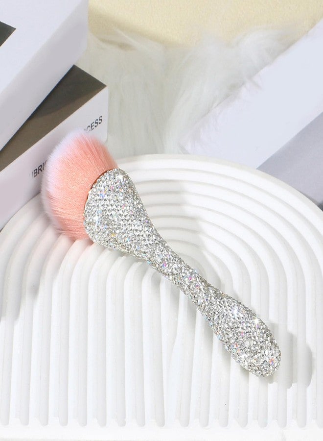 JERCLITY 1 Piece Powder Makeup Brushes Blush Brush Super Large Face Makeup Brushes Kabuki Brushes for Powder Cosmetic Nail Dust Brush Loose Powder Brush Makeup Tool(White Diamond) - Image 5