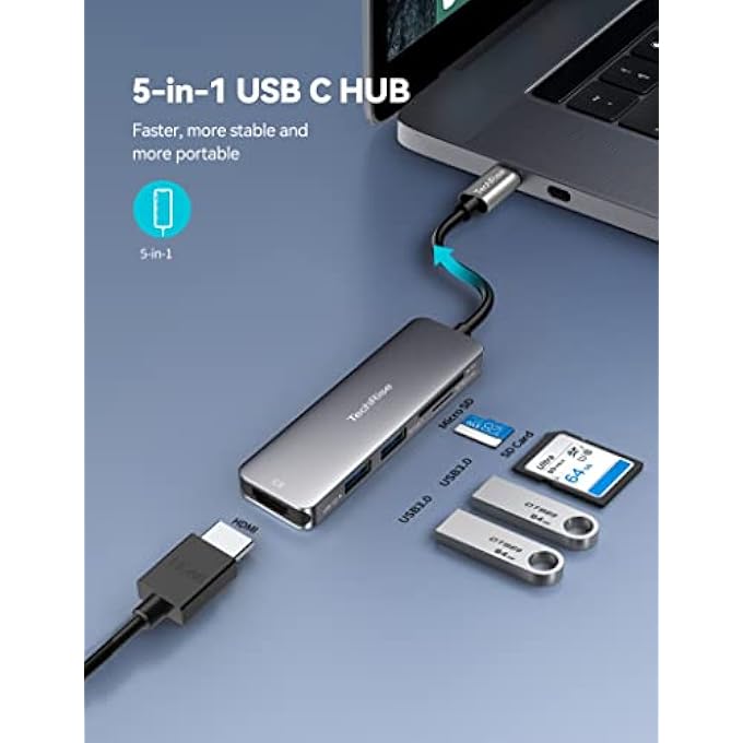 rayihni USB-C HUB, TYPE C TO USB SPLITTER, 3 PORTS USB 3.0 DATA HUB COMPATIBLE FOR MACBOOK PRO, USB TYPE C DEVICES - Image 2