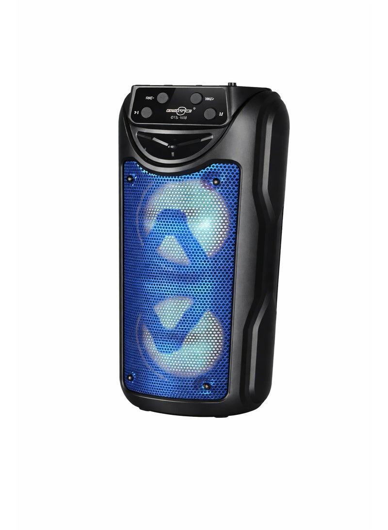 قريت نايس مكبر صوت لاسلكي محمول 3 بوصة - أضواء LED، راديو FM، دعم USB/SD، صوت جهير عميق (GTS-1558) - Image 1
