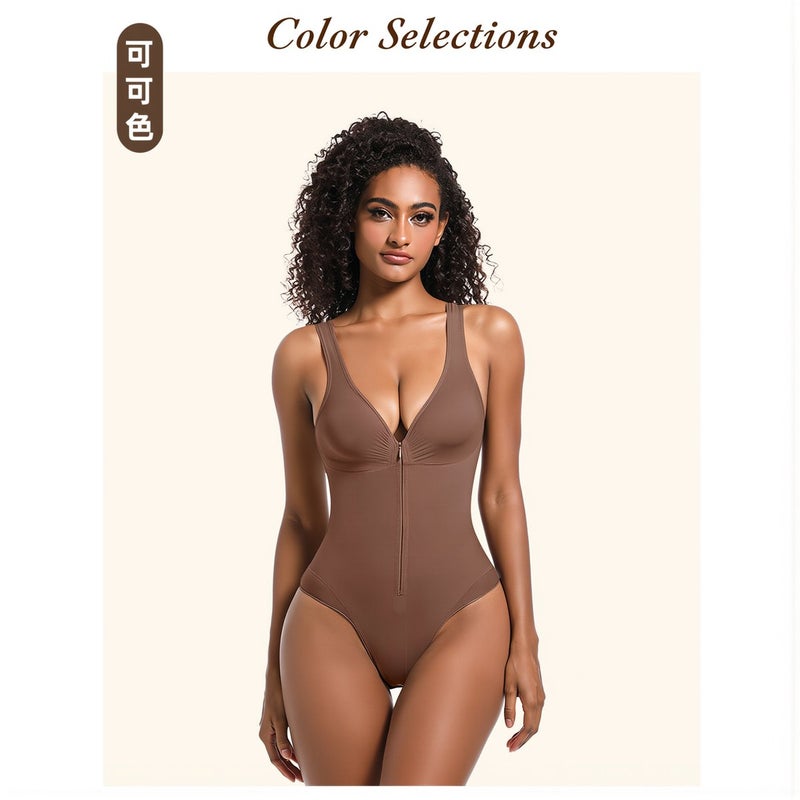 Multi Color Multi Size Shapewear S Size Universal Fit Zipper Bodysuit - Image 1