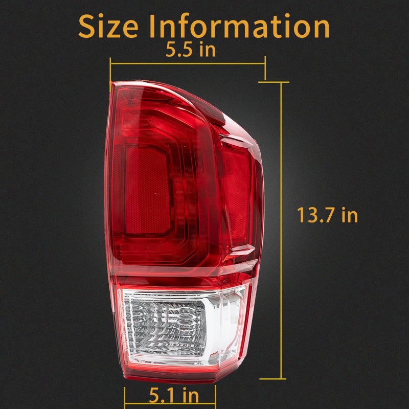 MiKaFex Right Side Rear Tail Light Housing Compatible With 2016-2022 Toyota Tacoma with Brake Lamp With Bulb Replace 81550-04170 - Image 5