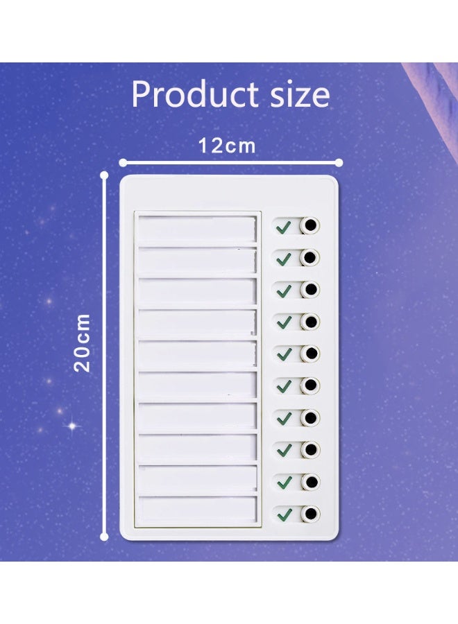 لوحة ملاحظات محمولة لجدول الأعمال، لوحة قائمة مهام قابلة للفصل وإعادة الاستخدام، لوحة بلاستيكية لرسائل DIY، مخطط تذكيري لتخطيط السفر المنزلي - Image 3