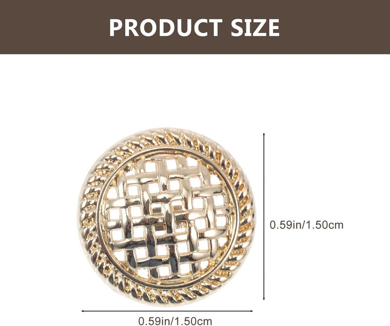 20 Pcs Vintage Alloy Coat Sewing Buttons Round Decorative Fasteners for Women DIY Sweater Overcoat Craft Accessories - Image 2