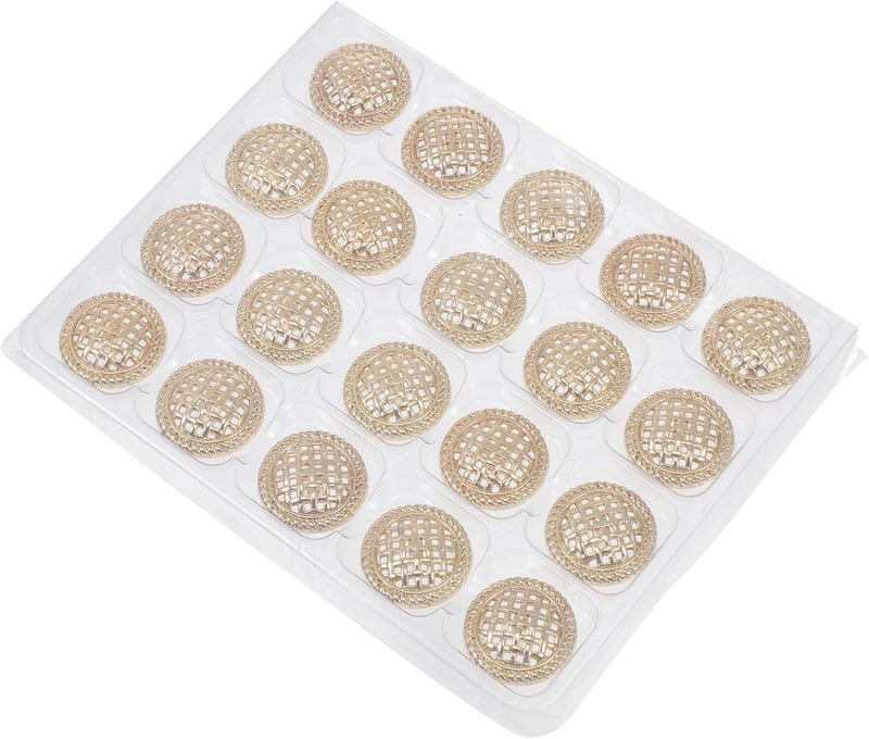 20 Pcs Vintage Alloy Coat Sewing Buttons Round Decorative Fasteners for Women DIY Sweater Overcoat Craft Accessories - Image 1