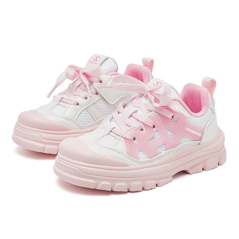 Habixiong 25 Spring Double Net Children'S Sneaker Breathable School Girls Father Shoes Anti-Collision Casual Shoes - Image 1