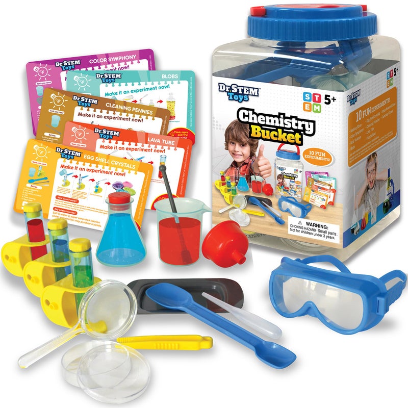 Dr. STEM Toys - Kids First Chemistry Set Science Kit | 29 Lab Elements Includes 10 Easy Experiments | Safe and Non-Toxic Ideas for Kids | Stem Experiments, Learning & Educational Toys - Image 1