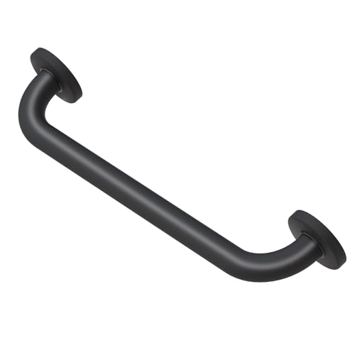 ROTHLEY 18 Inch Grab Bar for Bathtubs and Showers Stainless Steel Shower Grab Bar Wall Mounted Shower Handle with Concealed Screws for Toilet Assistance Matte Black - Image 1