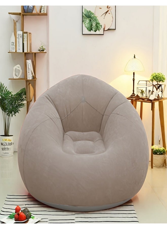 Inflatable sofa, lazy sofa chair, leisure flocked sofa, bean bag bag, outdoor inflatable furniture, foldable and easy to carry, suitable for camping, traveling, beach and family and backyard relaxation