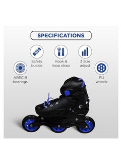 ENDLESS  EL1033 Inline Adjustable Skates Large 39 EUR (UK 5.5) - 43 EUR (UK 9) for 12 Years and Above |Aluminium Chassis and 100 mm PU Three Wheels | With ABEC 9 Bearings | Indoor and Outdoor  - Image 3