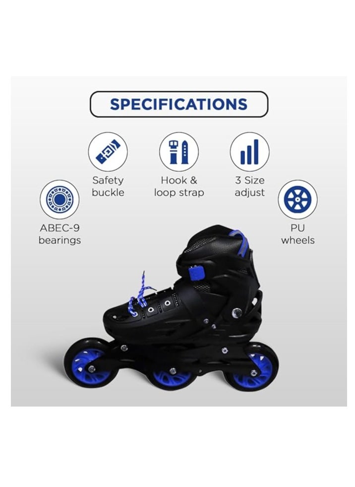 ENDLESS  EL1033 Inline Adjustable Skates Large 39 EUR (UK 5.5) - 43 EUR (UK 9) for 12 Years and Above |Aluminium Chassis and 100 mm PU Three Wheels | With ABEC 9 Bearings | Indoor and Outdoor  - Image 3