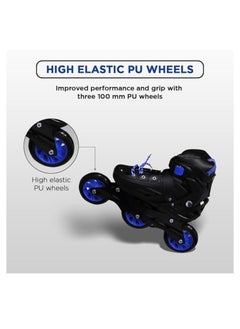 ENDLESS  EL1033 Inline Adjustable Skates Large 39 EUR (UK 5.5) - 43 EUR (UK 9) for 12 Years and Above |Aluminium Chassis and 100 mm PU Three Wheels | With ABEC 9 Bearings | Indoor and Outdoor  - Image 5