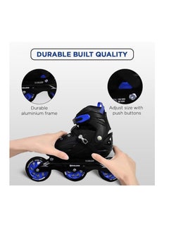 ENDLESS  EL1033 Inline Adjustable Skates Large 39 EUR (UK 5.5) - 43 EUR (UK 9) for 12 Years and Above |Aluminium Chassis and 100 mm PU Three Wheels | With ABEC 9 Bearings | Indoor and Outdoor  - Image 4
