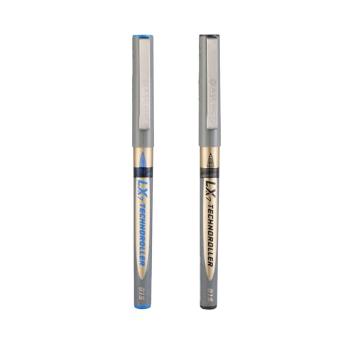 Luxor Schneider LX 815 Technoroller|Roller Ball Pen|Pack of 2-(1Blue+1Black)|Cone Tip|0.7mm|100% German Technology|Consistent Ink Flow|Smooth Writing Experience| Ideal for Students & Professionals - Image 2