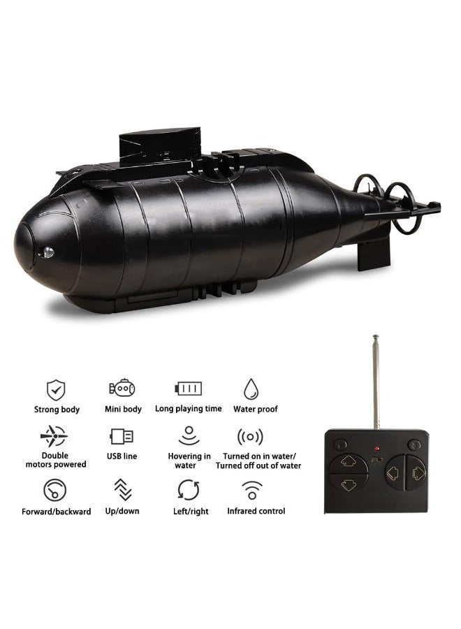 HALAMODO 【Hot New Item】Realistic Mini RC Submarine Toy | 6-Channel Precision Control Electric Submarine Model | With Hovering/Auto-Float/Wireless Remote Functions | Powerful Motor With Waterproof Safety Design | Hidden Propeller For Safe Play | 20-Min Charge For 10-Min Playtime | 8m Control Range & 1m Diving Depth | Perfect For Kids & Adults - Image 5