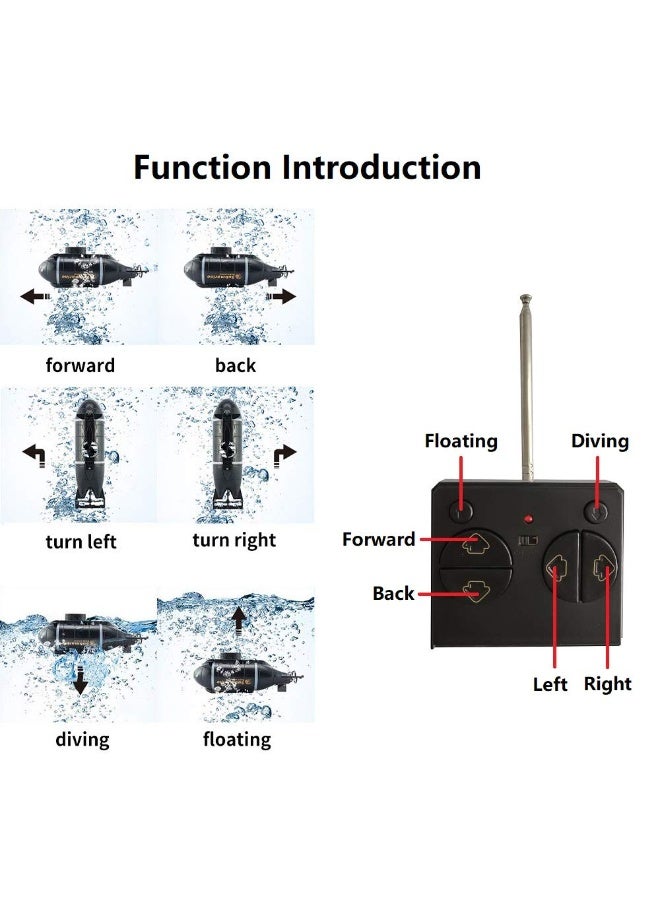 HALAMODO 【Hot New Item】Realistic Mini RC Submarine Toy | 6-Channel Precision Control Electric Submarine Model | With Hovering/Auto-Float/Wireless Remote Functions | Powerful Motor With Waterproof Safety Design | Hidden Propeller For Safe Play | 20-Min Charge For 10-Min Playtime | 8m Control Range & 1m Diving Depth | Perfect For Kids & Adults - Image 2