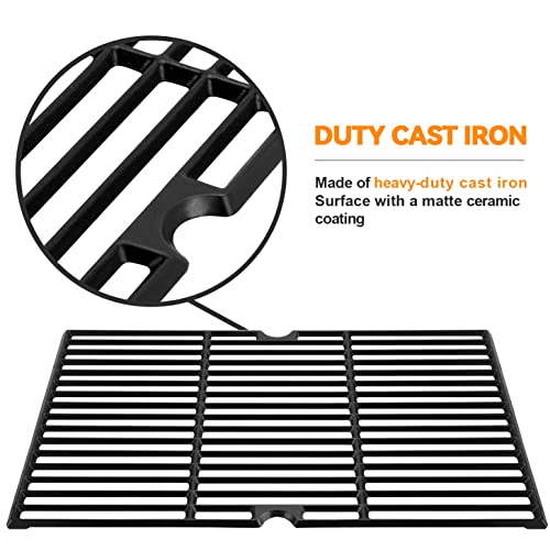 GGC 19 1/4 Inch Grill Grate Replacement for Charmglow BBQ Grillware Nexgrill Weber Jenn-Air Others, 2 PCS Porcelain Coated Cast Iron Cooking Grid (12 3/8" x 19 1/4" for Each) - Image 4