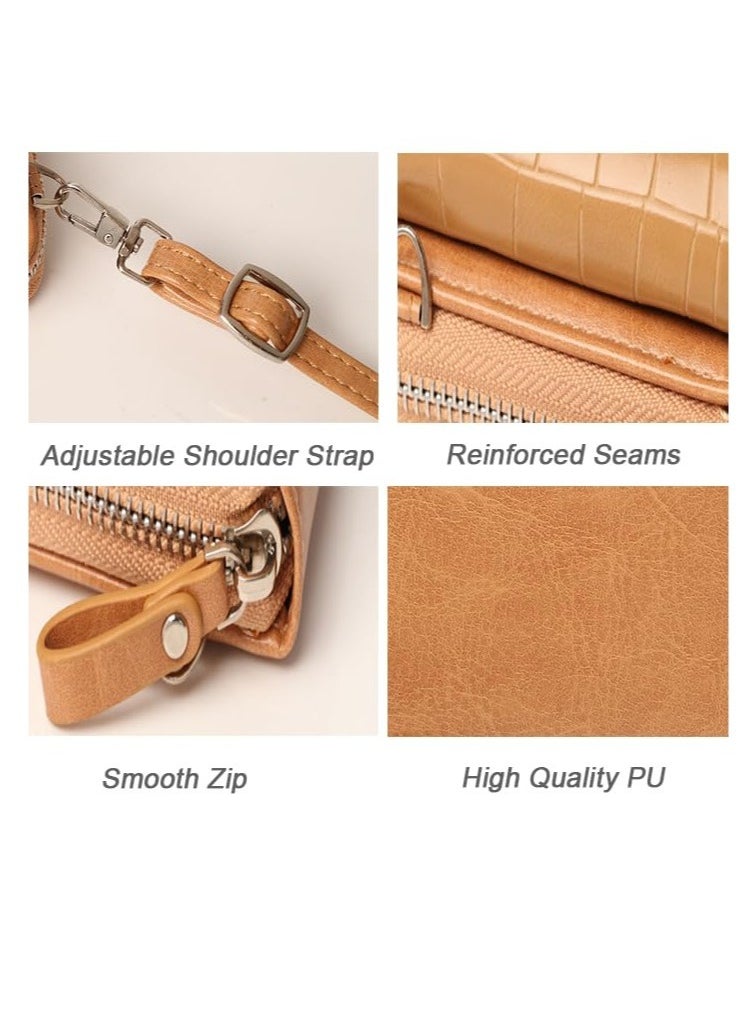 Excefore - Women Crossbody Bag, PU Leather Crossbody, RFID Blocking Crossbody Phone Bag, Women Cell Phone Wallet, Should Bag, Mobile Phone Pouch - Image 1