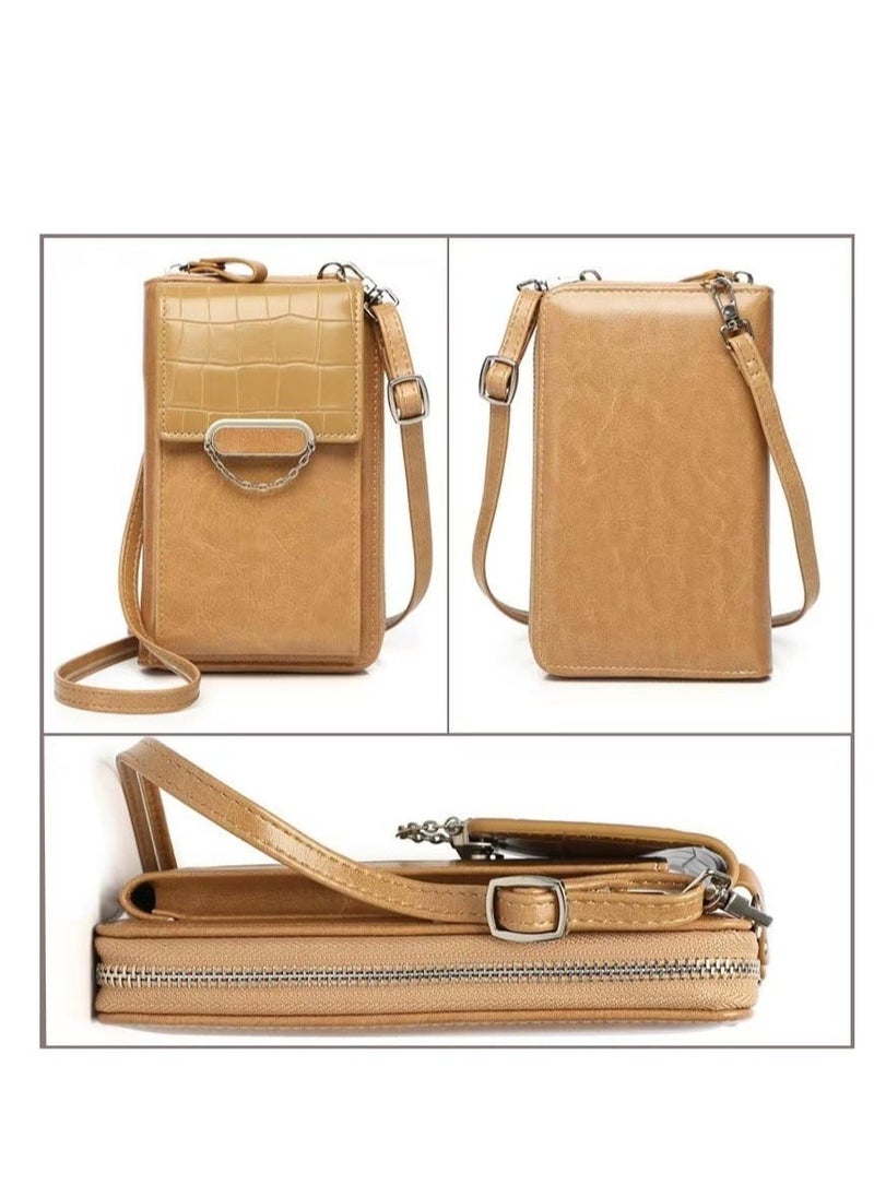 Excefore - Women Crossbody Bag, PU Leather Crossbody, RFID Blocking Crossbody Phone Bag, Women Cell Phone Wallet, Should Bag, Mobile Phone Pouch - Image 1