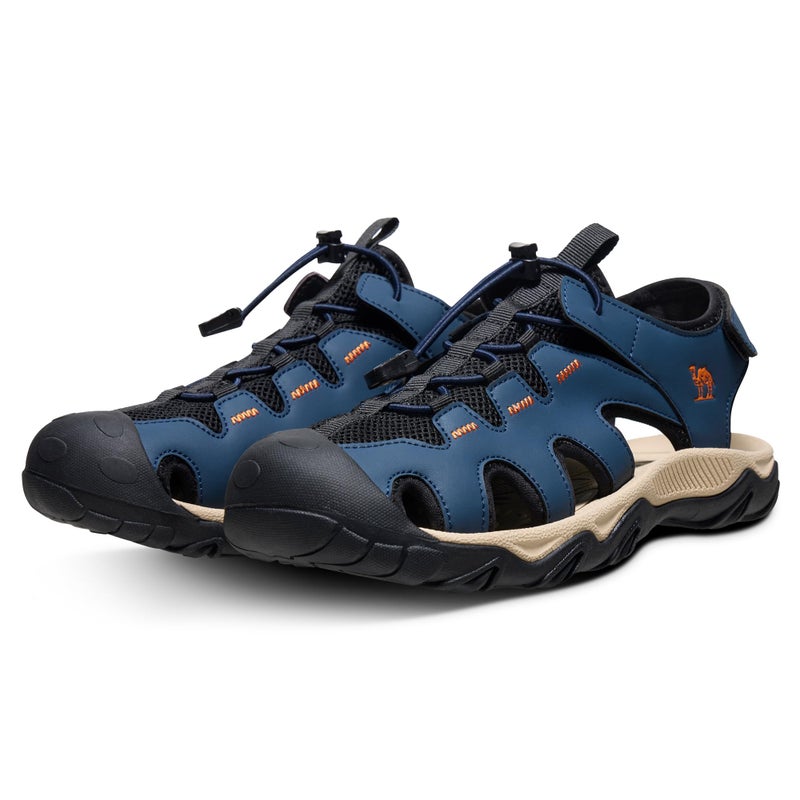 CAMEL CROWN Men's Hiking Sandals Anti-Slipping Athletic Water Shoes with Arch Support Closed Toe Outdoor Summer Camping Sport Sandal for Beach Blue 8 - Image 4