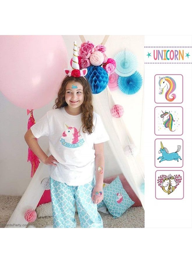 Ooopsi Unicorn Temporary Tattoos for Kids Birthday Party Unicorn Party Supplies Girls Boys Party Favors - 25PCS 2.5" X 2.5" - Image 2