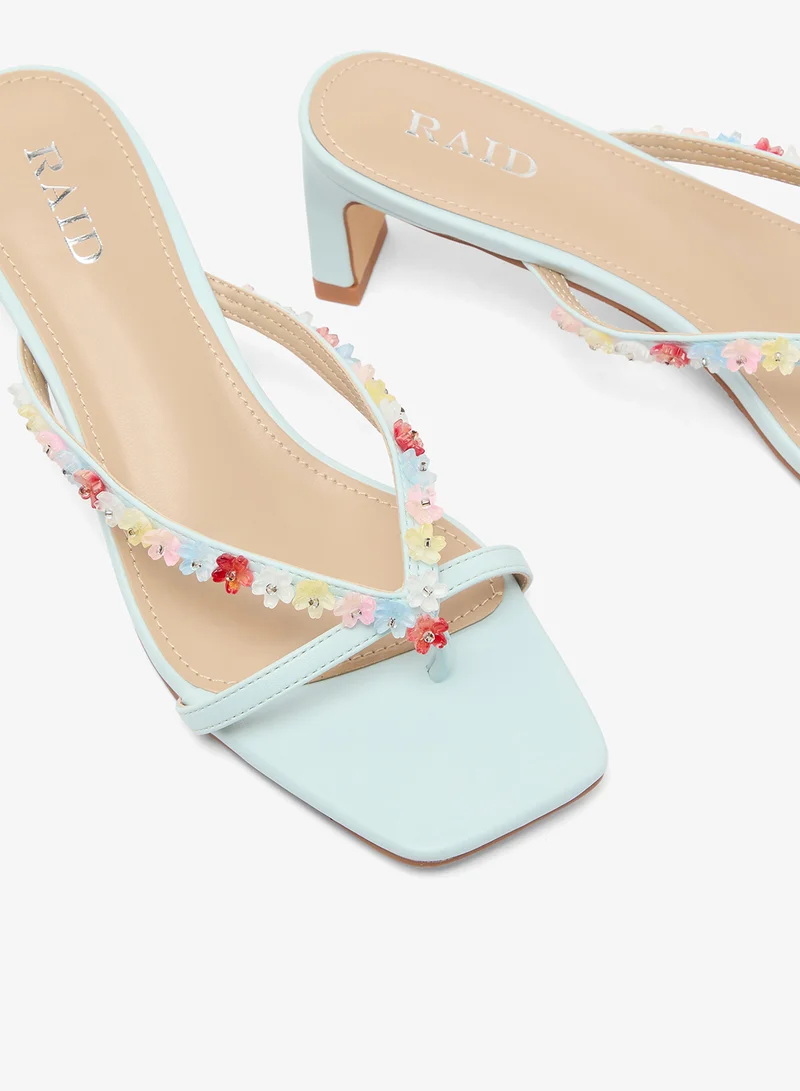 RAID  Embellished Strap Heeled Sandals for Women | Best Price UAE