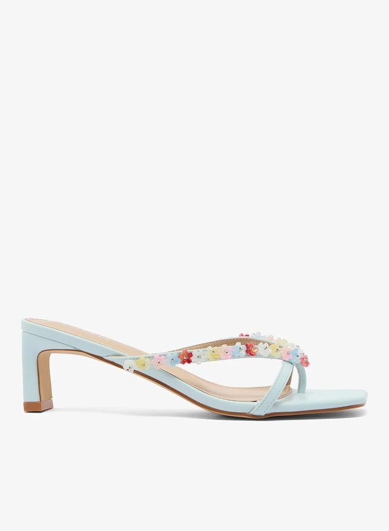 RAID Embellished Strap Heeled Sandals