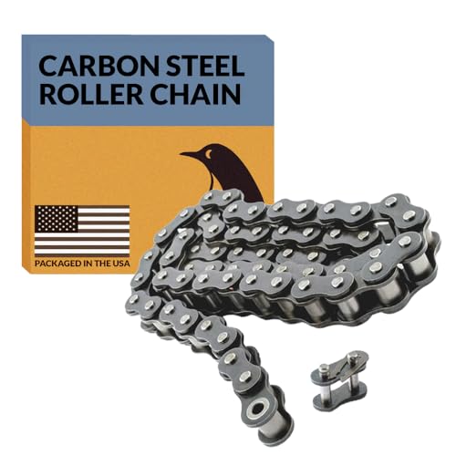 PGN Bearings سلسلة رولر PGN #40 - 5 أقدام + وصلة توصيل مجانية - سلاسل فولاذية كربونية للدراجات، الدراجات الصغيرة، الدراجات النارية، سيارات الكارت، الآلات المنزلية والصناعية - 119 وصلة - Image 1