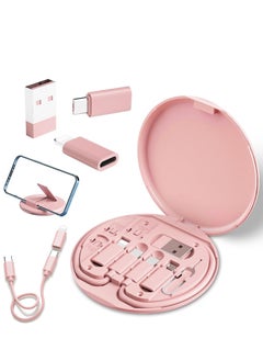 Multi USB Charging Adapter Cable Kit, C to Lighting Box, Conversion Set A and Type Male Micro/Type C/Lightning, Data Transfer, Card Storage, Tray Eject Pin, Phone Holder