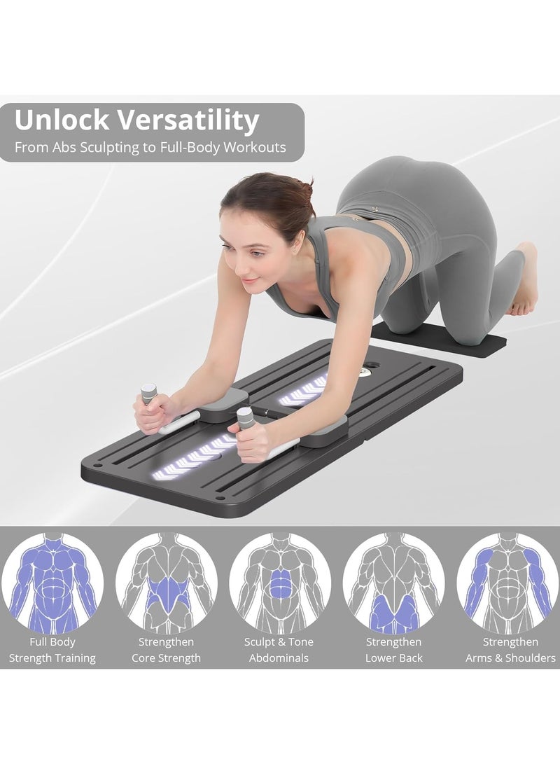 founder Pilates Board - Pilates Reformer Set, Multi-Purpose Foldable Pilates Reformer Board for Home, 5 in 1 Pilates Sliding Board - Image 2