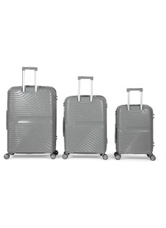 3-Piece Luggage Set – Unbreakable PP, Expandable, Fixed Lock, 8 Spinner Wheels – Silver - pzsku/Z5E569A2D46C9A3F1B0F2Z/45/_/1740385956/ead9e0fe-0b98-486e-a068-51e74917a05e